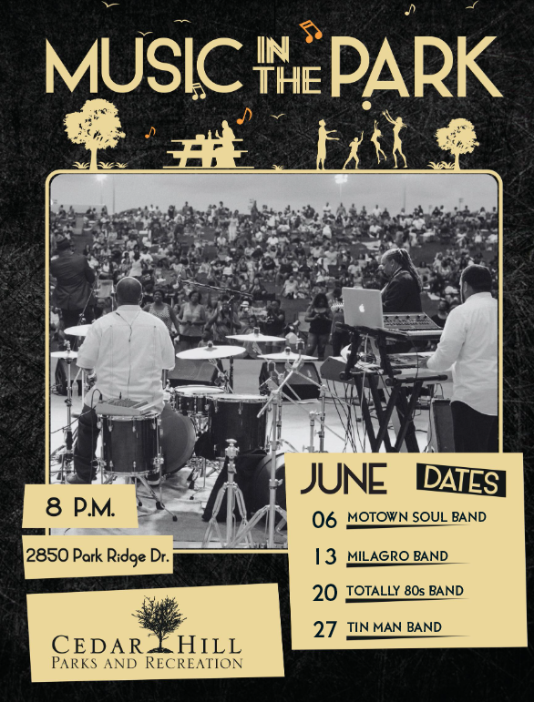 music in the park flyer