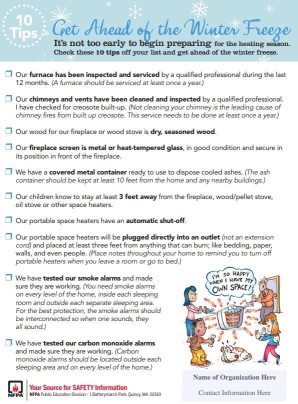 10 Tips ahead of freeze